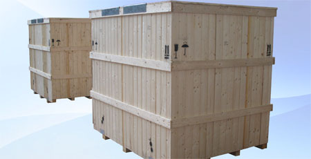 Fumigated wooden crate